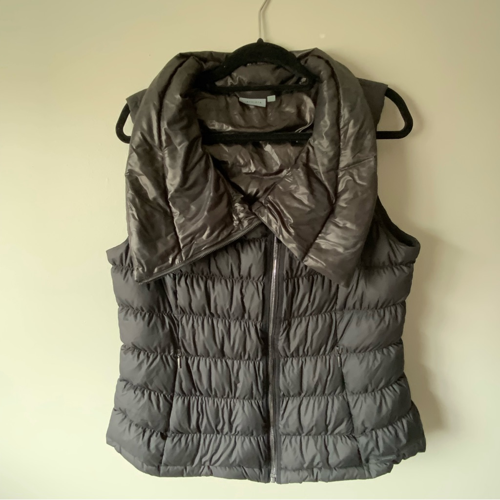 Athleta Downabout Black Puffer Vest Sz Xl